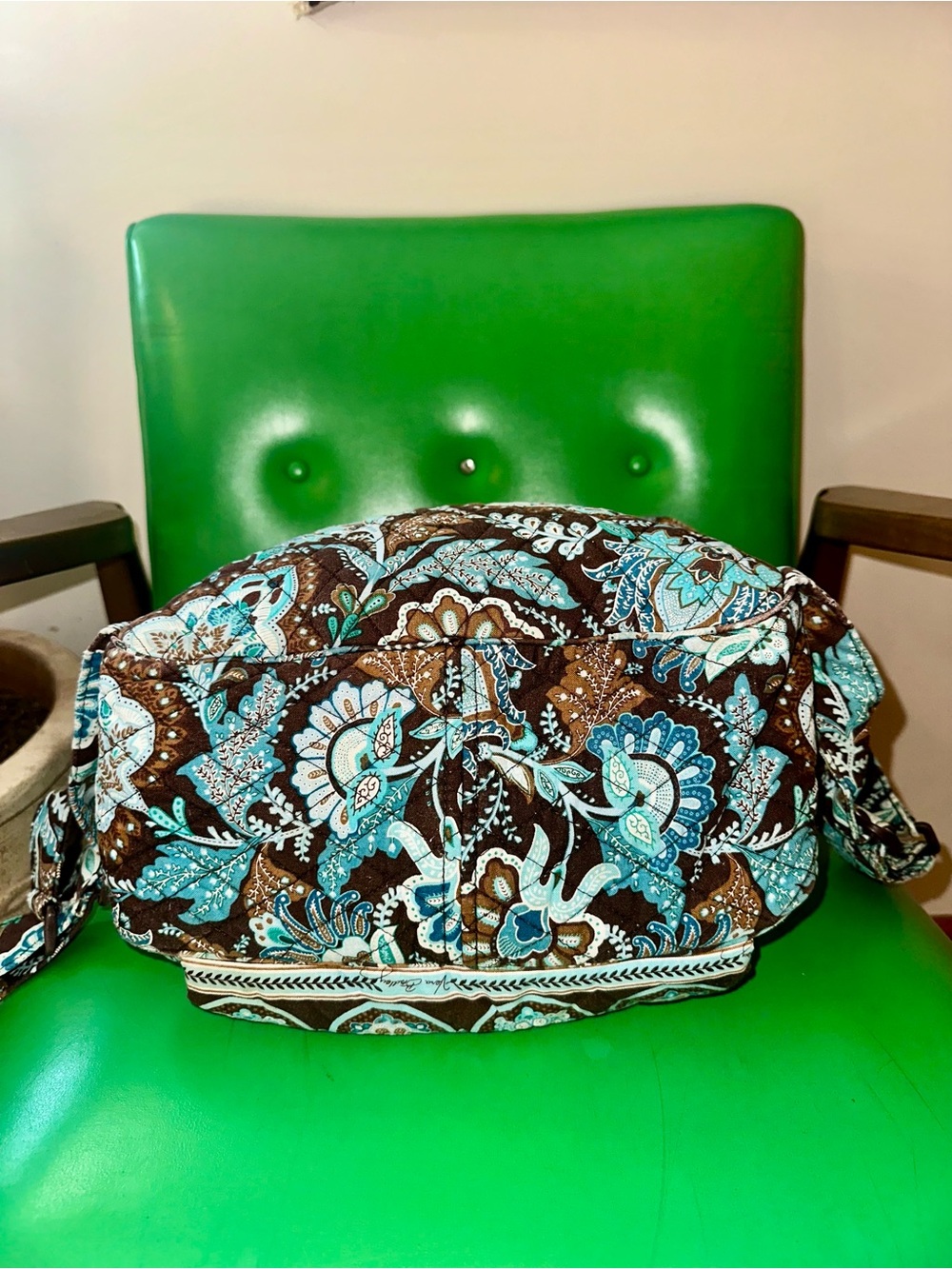Vera Bradley Java Blue Quilted Floral Backpack - Picture 5 of 11